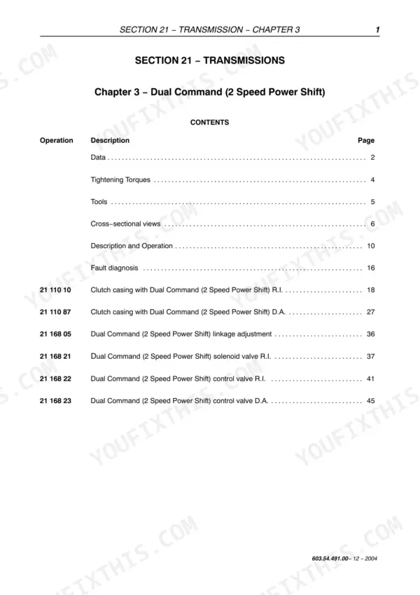New Holland TL70A service manual