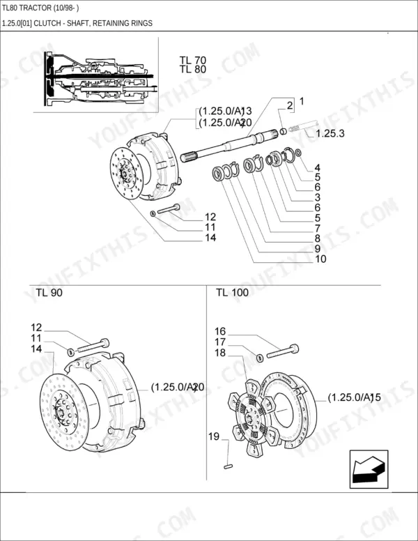 New Holland TL80 parts catalog - TL80 Tractor (10/98- )