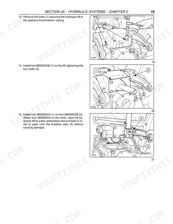 New Holland TL80A repair manual - HYDRAULIC SYSTEMS, Section 35 -- Hydraulic Systems -- Chapter 2
