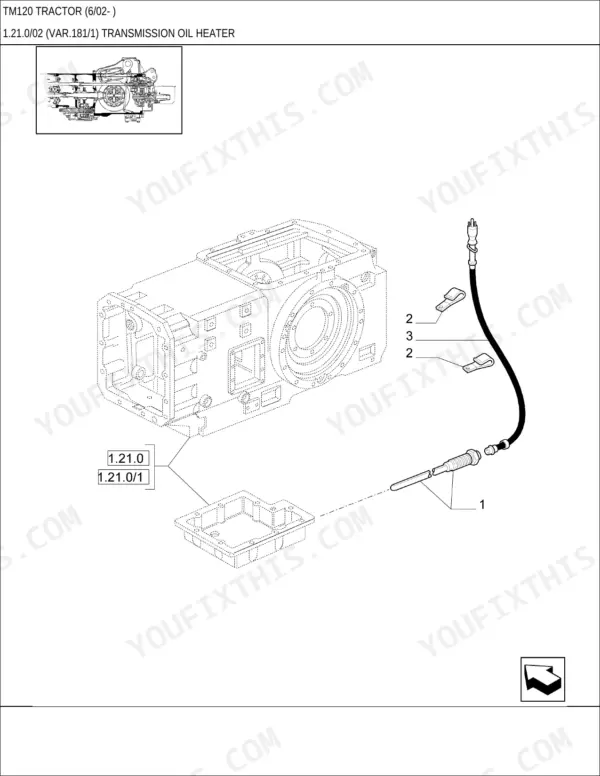 New Holland TM120 parts catalog - Engine Equipment, TM120 Tractor (6/02- )