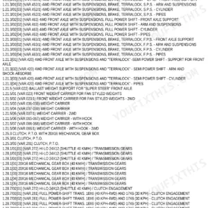 New Holland TM130 Parts Catalog - Page 1