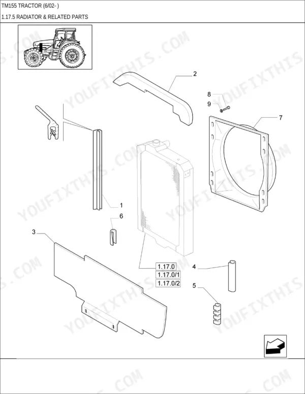 New Holland TM155 parts catalog - Engine Equipment, TM155 Tractor (6/02- )