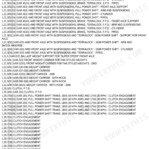 New Holland TM155 Parts Catalog - Page 1