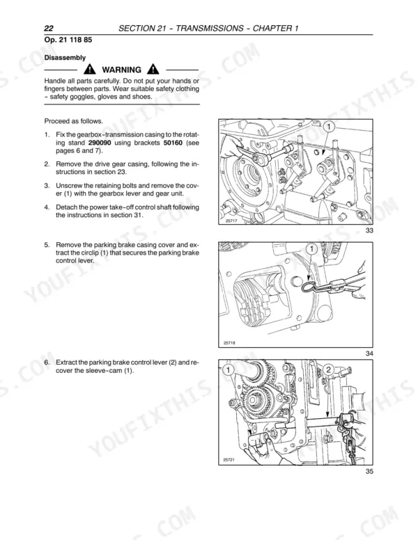 New Holland TN55D repair manual - TRANSMISSIONS, Section 21 -- Transmissions -- Chapter 1