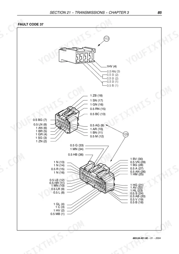 New Holland TN75FA service manual - Section 21 -- Transmissions -- Chapter 3