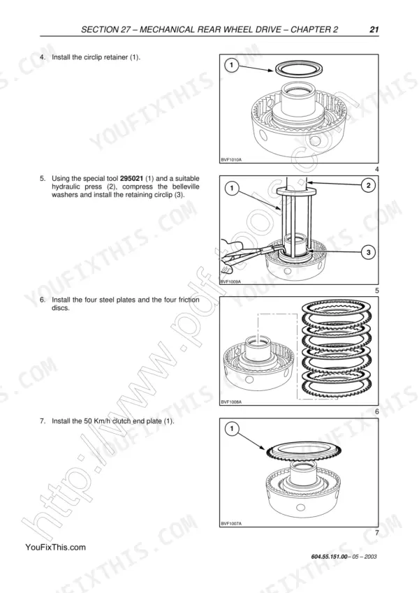 New Holland TS100A repair manual - Section 27 – Mechanical Rear Wheel Drive – Chapter 2