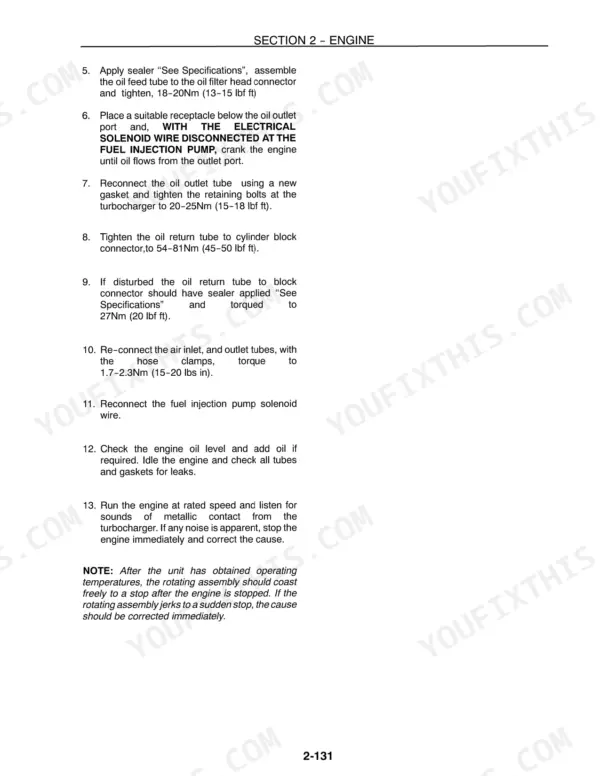 New Holland TS90 repair manual