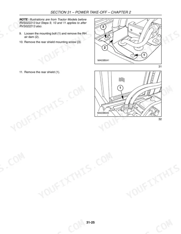 New Holland TV145 repair manual - POWER TAKE-OFF, Section 31 – Power Take-Off – Chapter 2