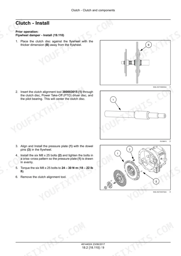 New Holland Workmaster 35 service manual - Clutch - Clutch and components