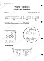 Perkins 4.165, 4.165 Diesel Engine cylinder head dimensions, combustion chamber insert specs, and valve seat tolerances.