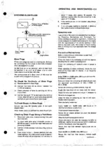 Perkins 4.165, 4.165 Diesel Engine glow plug testing diagram, continuity check procedures, and preventive maintenance schedule.