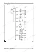 perkins-peregrine-edi-diesel-engine-repair-manual-tpd-1353e-wiring-221.webp Perkins Peregrine EDi and 1300 Series EDi wiring diagram A showing ECM connections, relays, fuses, and ignition switch.