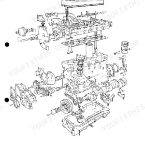 Perkins T6.3544, 6.3544, 6.3724, H6.3544, HT6.3544, M135, M165T, M200Ti, M240Ti, M275Ti, 6HD100, 6HD150T, 6HD185T engine exploded view