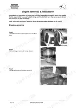 renault-ceres-to-346-tractor-repair-manual-mr306-procedures-39.webp Renault Ceres 326/336/346 engine removal procedure: bonnet, air pre-cleaner, and exhaust muffler removal.
