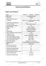 renault-ceres-to-346-tractor-repair-manual-mr306-specs-10.webp Renault Ceres 326/336/346 engine specifications table covering lubrication, cooling, and valve timing.