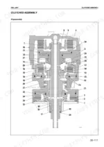 same-dorado-to-86-tractor-workshop-manual-exploded-view-349.webp Same Dorado Power Shuttle HML unit clutches assembly cross-section diagram for disassembly procedure.