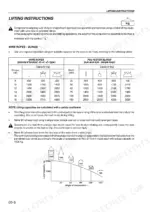 same-dorado-to-86-tractor-workshop-manual-specs-10.webp Same Dorado Power Shuttle lifting instructions, wire rope and polyester sling capacity tables and diagrams.