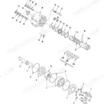 Same Rubin 160-200 power steering unit exploded view diagram for dismantling procedure.