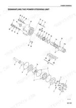 same-rubin-to-200-tractor-workshop-manual-exploded-view-305.webp Same Rubin 160-200 power steering unit exploded view diagram for dismantling procedure.