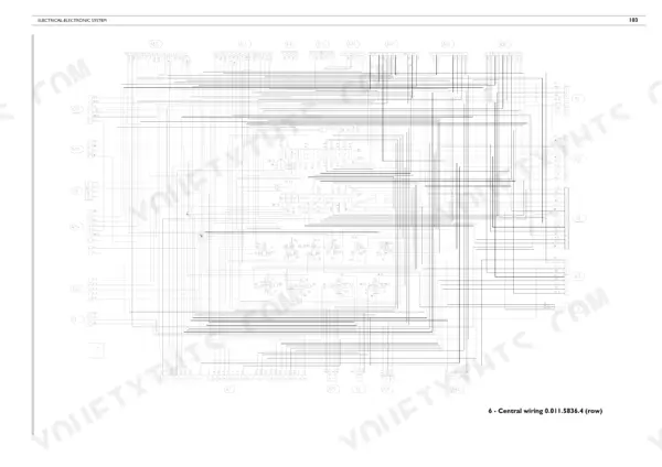 Same SILVER 110, SILVER 130 electrical system central wiring diagram 0.011.5836.4 showing electronic control unit connections.