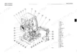 takeuchi-tb015-compact-excavator-workshop-manual-wc3-101e5-exploded-view-21.webp Takeuchi TB015 exploded view diagram identifying major excavator components like cab, boom, bucket, and hydraulic systems.