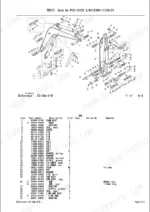 takeuchi-tb015-mini-excavator-parts-catalog-pc3-101z6-boom-parts-93.webp Takeuchi TB015 exploded view diagram and parts list for boom and arm assembly components including pins, bushings, and seals.