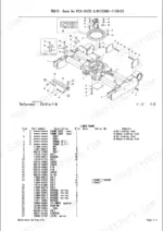 takeuchi-tb015-mini-excavator-parts-catalog-pc3-101z6-parts-list-12.webp Takeuchi TB015 exploded view of lower frame assembly and parts list including slewing lock, bolts, and pins.