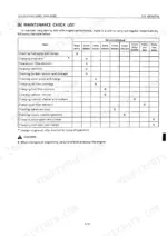 Takeuchi TB020, COMPACT EXCAVATOR, 78.4 mm STROKE SERIES, 00880, maintenance check list table with service intervals.
