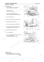 Takeuchi TB020, COMPACT EXCAVATOR, 78.4 mm STROKE SERIES, 00880, engine removal and installation procedure diagrams