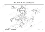 takeuchi-tb025-mini-excavator-parts-catalog-pe3-102z5-chassis-parts-12.webp Takeuchi TB025 exploded view of the swing bearing, frame, and mounting hardware components.