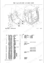 takeuchi-tb045-hydraulic-excavator-parts-catalog-pk2-102z5-cab-parts-87.webp Takeuchi TB045 exploded view diagram and parts list for cab assembly components, mounts, and hardware.