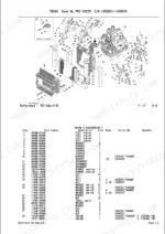 takeuchi-tb045-hydraulic-excavator-parts-catalog-pk2-102z5-engine-parts-45.webp Takeuchi TB045 exploded view of engine mounting, radiator, and accessories with parts list table for reference K2-18a-2-D.