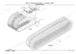 takeuchi-tb070-hydraulic-excavator-parts-catalog-pl1-101z5-1-chassis-parts-18.webp Takeuchi TB070 exploded view diagram of crawler belt components, including steel track links and rubber track assembly.