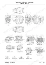 takeuchi-tb070w-wheeled-excavator-parts-catalog-pw1-101z1-hydraulic-parts-246.webp Takeuchi TB070W control valve 1 exploded view showing multiple cross-section diagrams A-A through M-M with component labels.