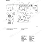 Takeuchi TB07DW, TB070W engine mount exploded view diagram with torque specifications and component parts list.