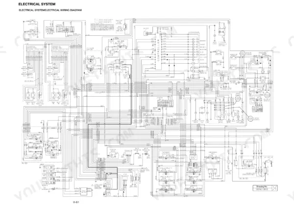Takeuchi TB138FR, TB138FR Compact Excavator, YDP-MP2, YDP-MP4 electrical system wiring diagram showing controller and relays