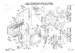 takeuchi-tb145-hydraulic-excavator-parts-catalog-bk3z011-engine-parts-112.webp Takeuchi TB145 exploded view of engine, radiator, cooling system components, and mounting brackets with parts list.