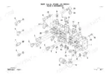 takeuchi-tb28fr-hydraulic-excavator-parts-catalog-bf4z006-hydraulic-parts-120.webp Takeuchi TB28FR exploded view diagram of the main control valve and hydraulic accessories with numbered parts list.