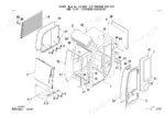takeuchi-tb53fr-crawler-excavator-parts-catalog-bj1z006-1-cab-parts-244.webp Takeuchi TB53FR exploded view diagram of cab assembly components including door, window, and frame parts.