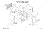 takeuchi-tb75fr-tb80fr-hydraulic-excavator-parts-catalog-bl2z006-cab-parts-318.webp Takeuchi TB75FR, TB80FR exploded view diagram of cab assembly parts including glass, seals, and door components.