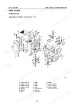 takeuchi-tb80fr-compact-excavator-workshop-manual-cl2e000-exploded-view-63.webp Takeuchi TB80FR, 4TNE94.98, 4TNE106 (T), 4TNE94, 4TNE98, 4TNE106 exploded view of engine mount, radiator, and oil cooler assembly.