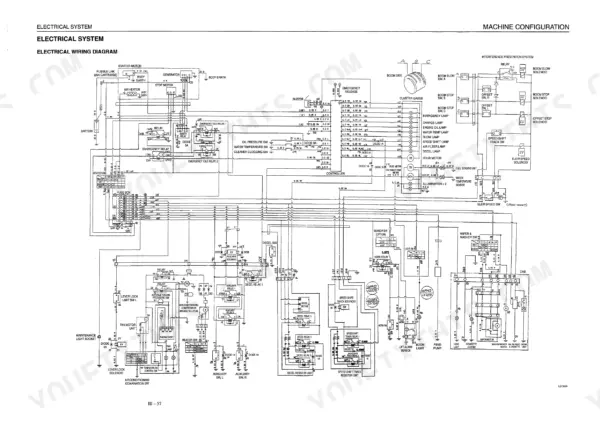 Takeuchi TB80FR, 4TNE94.98, 4TNE106 (T), 4TNE94, 4TNE98, 4TNE106 electrical wiring diagram for machine configuration.