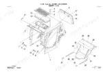 takeuchi-tl120-compact-track-loader-parts-catalog-bt3z001-cab-parts-96.webp Takeuchi TL120 exploded view diagram of the canopy assembly, including roof, window, and interior mounting components.
