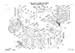 takeuchi-tl120-compact-track-loader-parts-catalog-bt3z001-engine-parts-38.webp Takeuchi TL120 exploded view diagram of engine cooling system, radiator, fan shroud, and associated hoses and hardware.