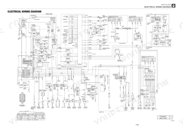 Takeuchi TL120 electrical wiring diagram for engine, gauges, and cabin components.