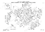 takeuchi-tl140-compact-track-loader-parts-catalog-bt9z009-engine-parts-42.webp Takeuchi TL140 exploded view of engine and accessories, including muffler, air cleaner, and engine mounting components.