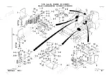 takeuchi-tl140-compact-track-loader-parts-catalog-bt9z009-hydraulic-parts-124.webp Takeuchi TL140 exploded view diagram of hydraulic valve and accessories, including fittings, blocks, and mounting hardware.