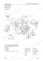 takeuchi-tl140-crawler-loader-workshop-manual-ct9e001-exploded-view-43.webp Takeuchi TL140 Crawler Loader exploded view of engine mount system, components, and torque specifications.