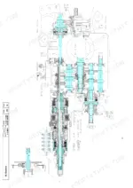 valtra-m120-to-t190-tractors-service-manual-39-230-211-exploded-view-421.webp Valtra M and T Series gearbox cross-section diagram showing shafts and gears
