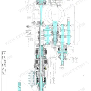 Valtra M and T Series gearbox cross-section diagram showing shafts and gears